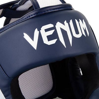 Venum Elite Headgear Weiß-Dunkelblau